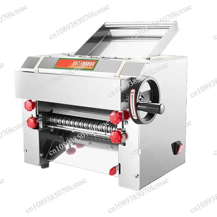Automatic Noodle Machine Electric Pasta Maker 2-in-1 Thickness Adjustable Stainless Steel Dough Roller