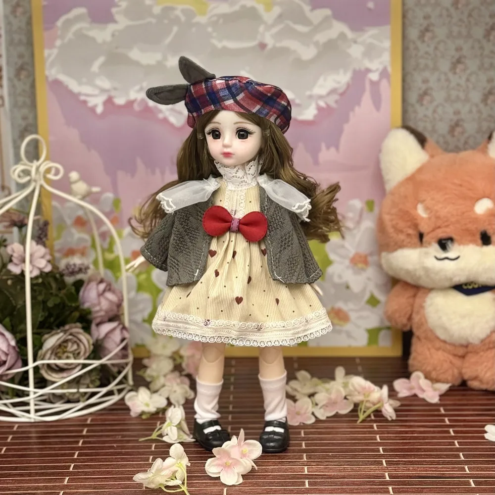 1/6 SD 30 cm Bjd Pop met Kleding Aantrekkelijke Ogen met Pruik Make Up Prinses Dress Up BJD Poppen Ball Jointed Elegant