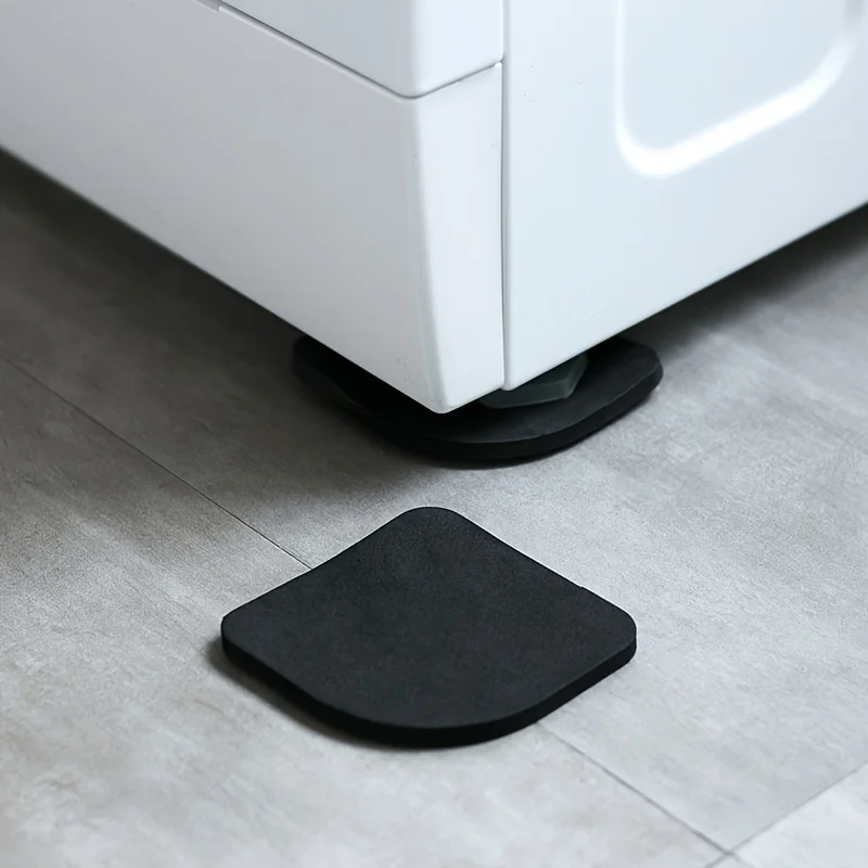 4 Stück rutschfeste Befestigungspads, universelle Anti-Rutsch-Pads, rutschfeste Möbelwaschmaschinen-Pad, Bodenschutz, 3,03 Zoll x 3,03 Zoll