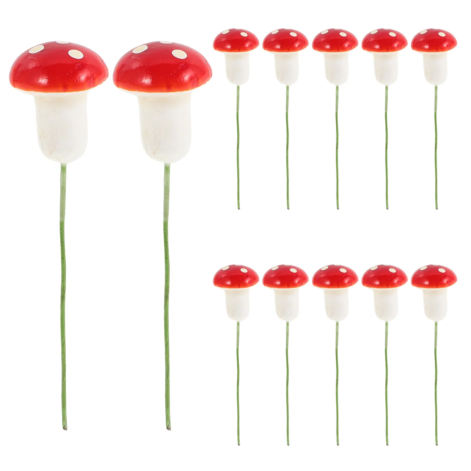 

12pcs Mushroom Decorations For Garden Hanging Ornament Mushroom Design Festive Tree Decor For Home Office Party Garden Red