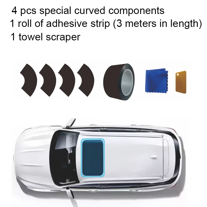 

Car Sunroof Seal Strip Roof Sunroof Leak-Proof Tape For Car Roof Window Edge Seal Protector Waterproof Dustproof Weather Strip