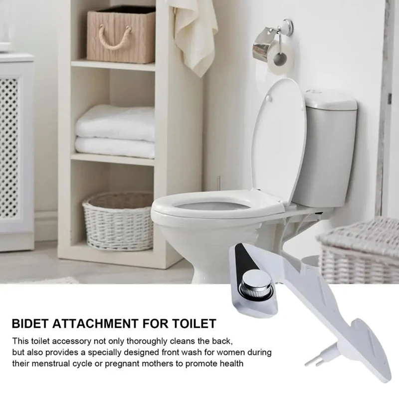 Toilet Bidet Attachment Rear Wash Bidet Attachment Bidet Seat Double Nozzles Convenient Toilet Bidet Water Sprayer Bidet