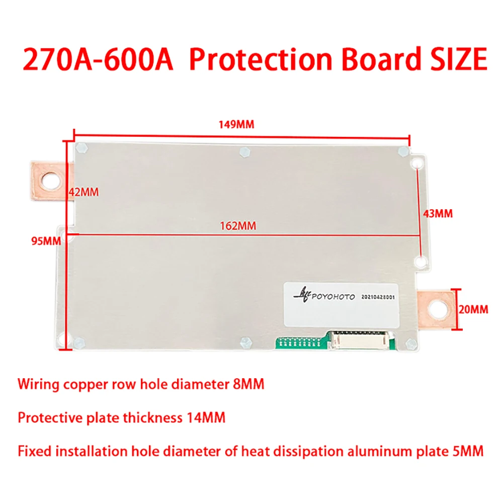 3S 4S 7S 8S BMS 12V 24V 100A150A 200A 300A 600A BMS Li-ion LifePo4 Lithium Battery Protection Board  Balance Board