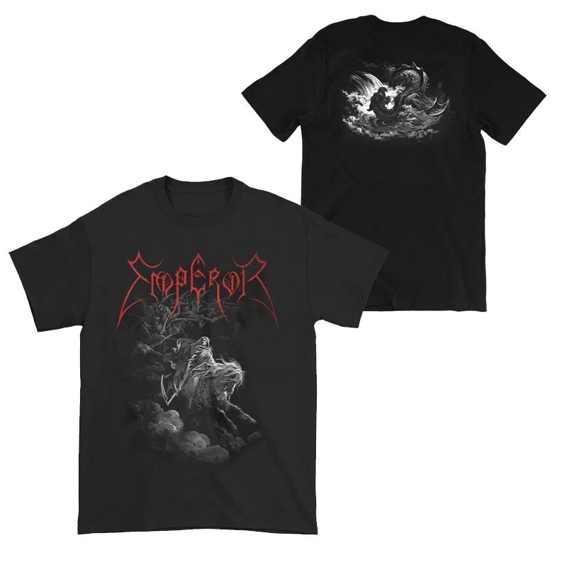 1991 Emperor Print T-shirt Men Women Cotton Hip Hop Oversized Tshirt Black Metal Rock Dark American Retro T Shirt Streetwear