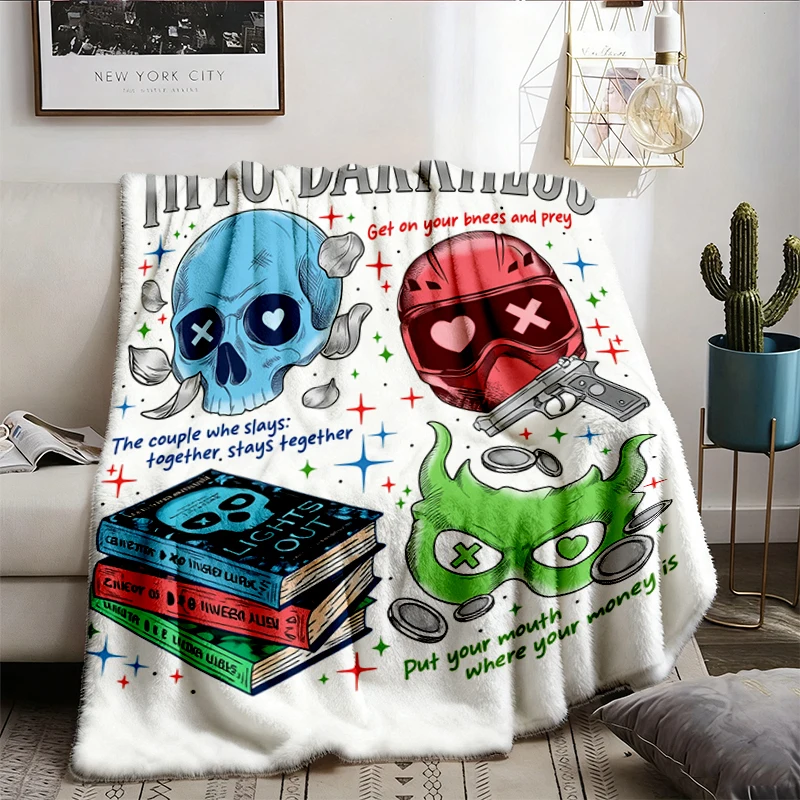 Game on Navessa Flannel Blanket, Into Darkness Inspired Flannel Throw, Lights Out Dark Romance Cozy Blanket, Caught Up