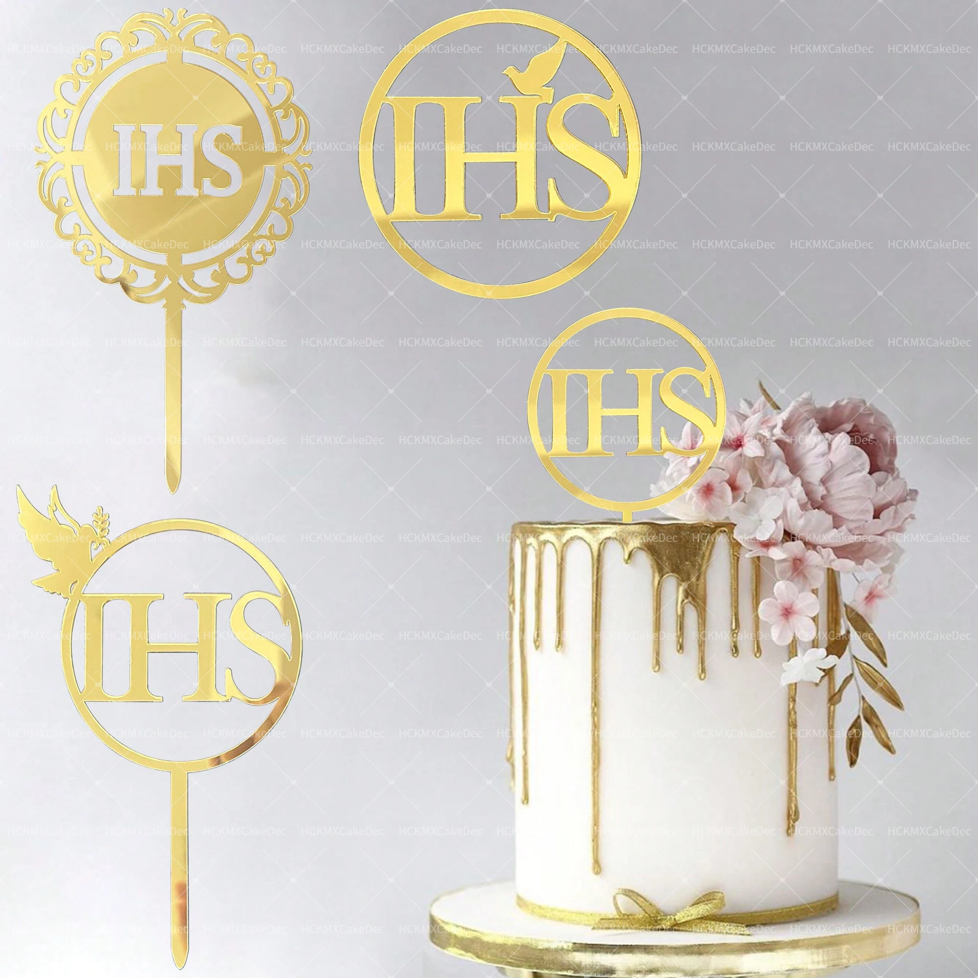 3Pcs Gold Ihs Bapti…
