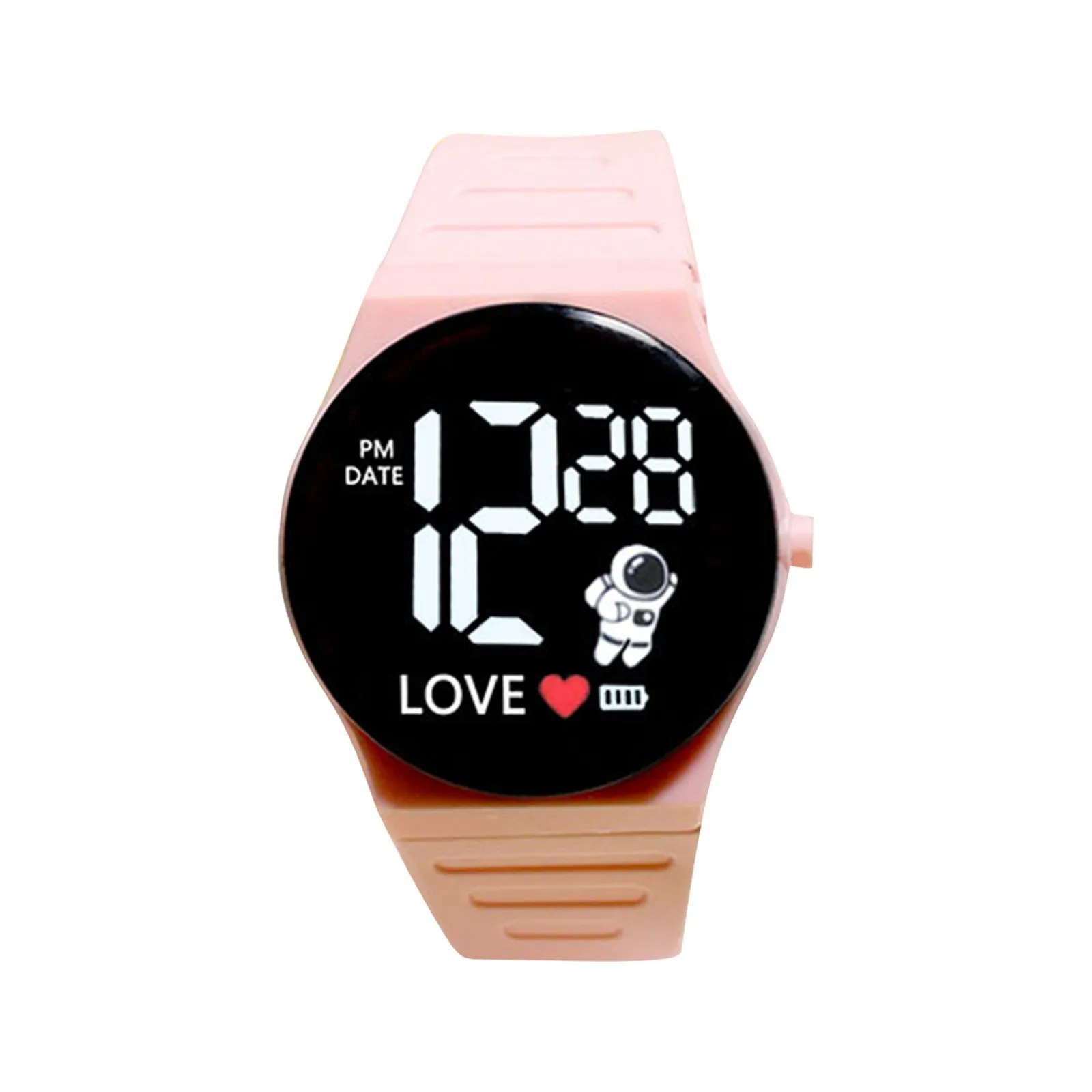 

Children'S Rubber Strap Watch Outdoor Sport Casual Bracelet Watch Daily Life Waterproof Electronic Watches Screen Display