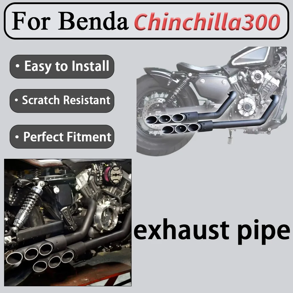 For Benda Chinchilla300 modified full exhaust pipe, the sound is deep, thick and powerful
