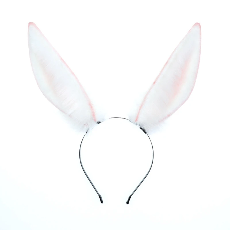 

Girls Cartoon Bunny Ear Headband Plush Live Broadcast Cosplay Hair Hoop