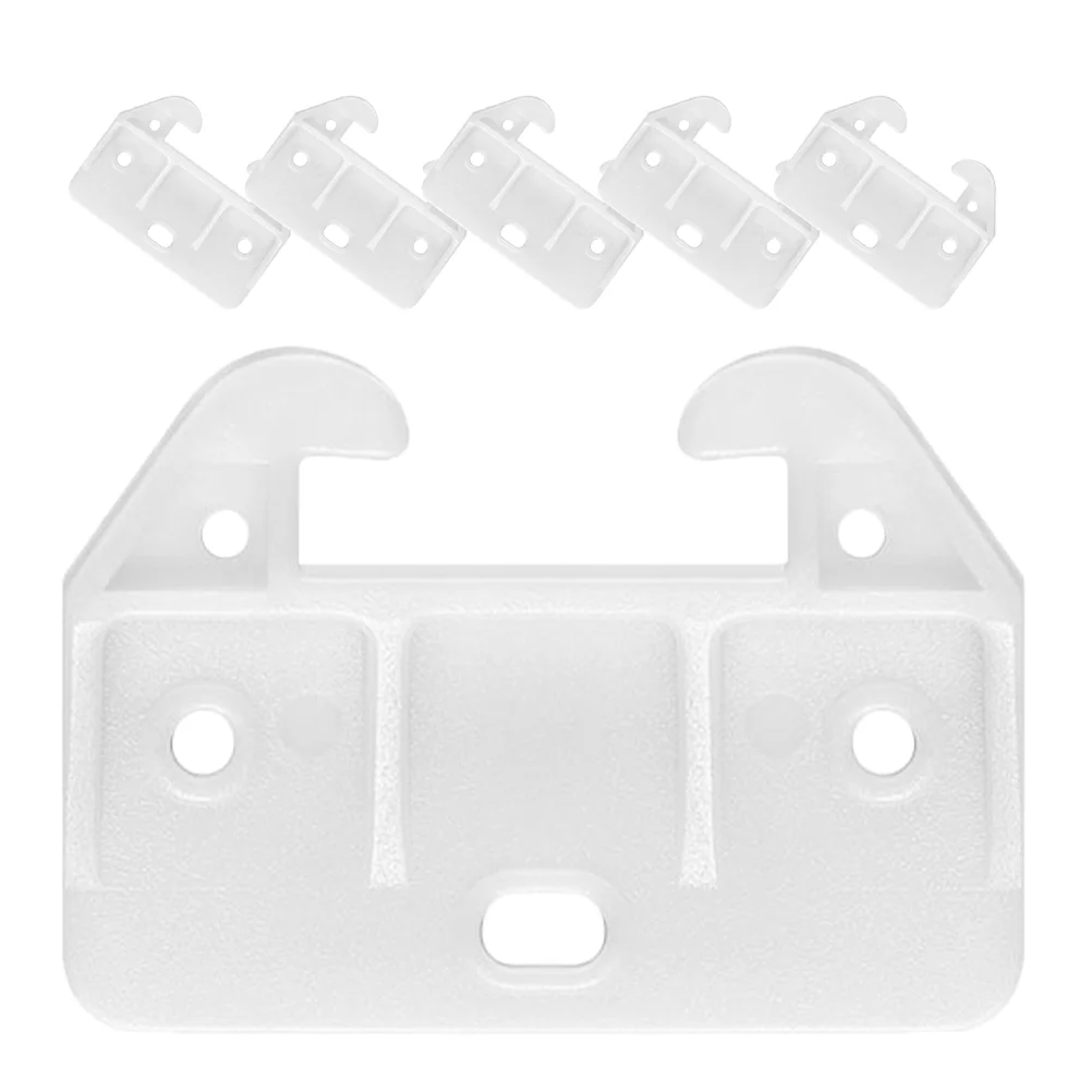 6 Pcs Plastic Crab Hook Drawer Stoppers for Dresser Glides Bottom Mount Runners Big Accessories Center Guide Guides