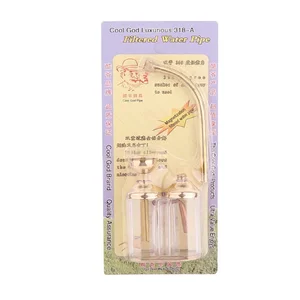 قابل للفصل المياه التدخين طائرة ورقية الشيشة الشيشة حامل سجائر مصغرة الشيشة فلتر دخان أكريليك مع فلتر قطران أنبوب معدني أفضل 10 شيشة صغيرة محمولة مبيعا - رقم 6