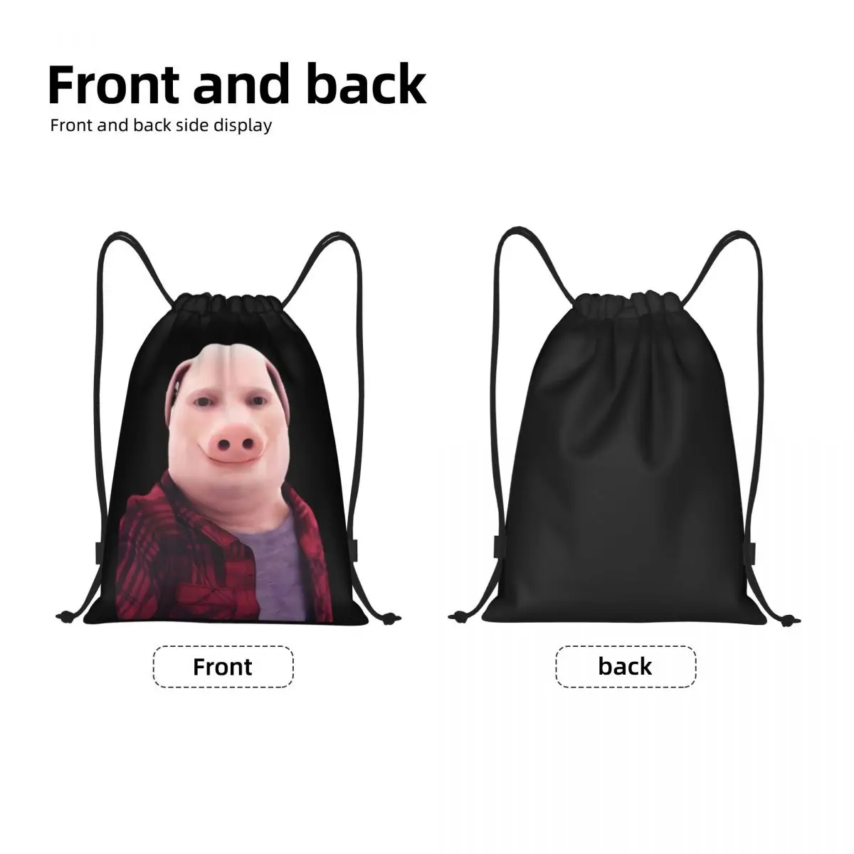 Custom John Pork Is Calling Drawstring Bags for Training Yoga Backpacks Men Women Sports Gym Sackpack