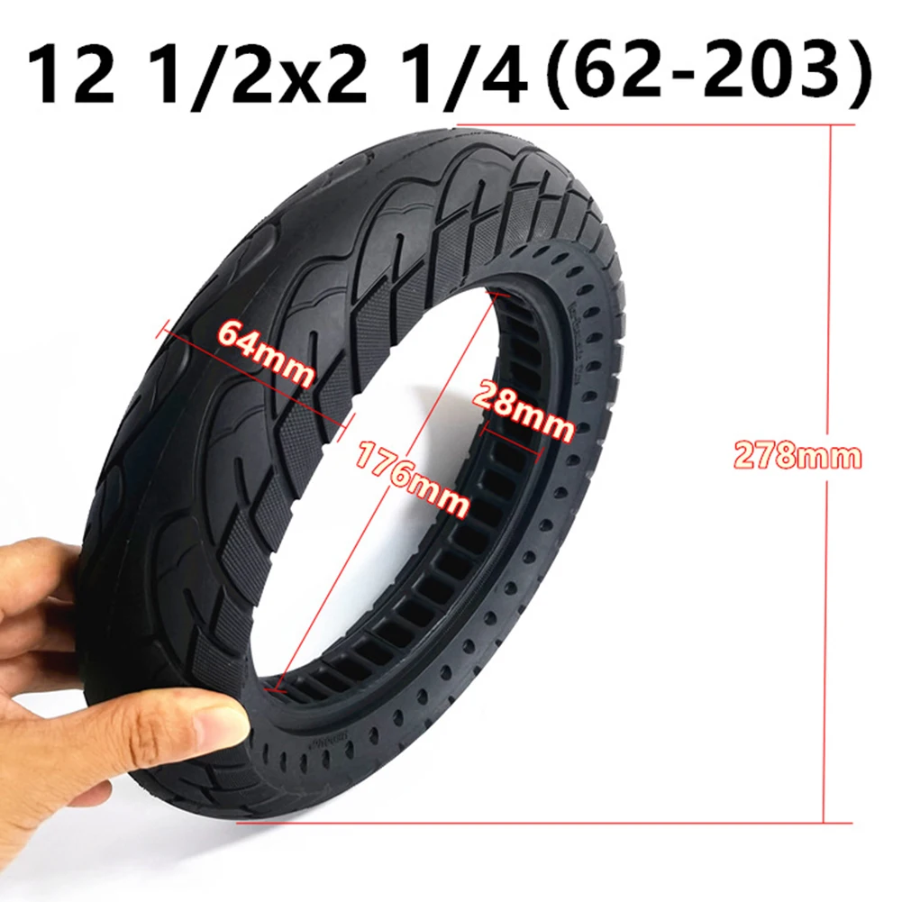 

Solid Replacement Tyre 12 1/2x2 1/4 (62-203) for E Bike Scooter Provides Stable Grip and Low Maintenance Service Life