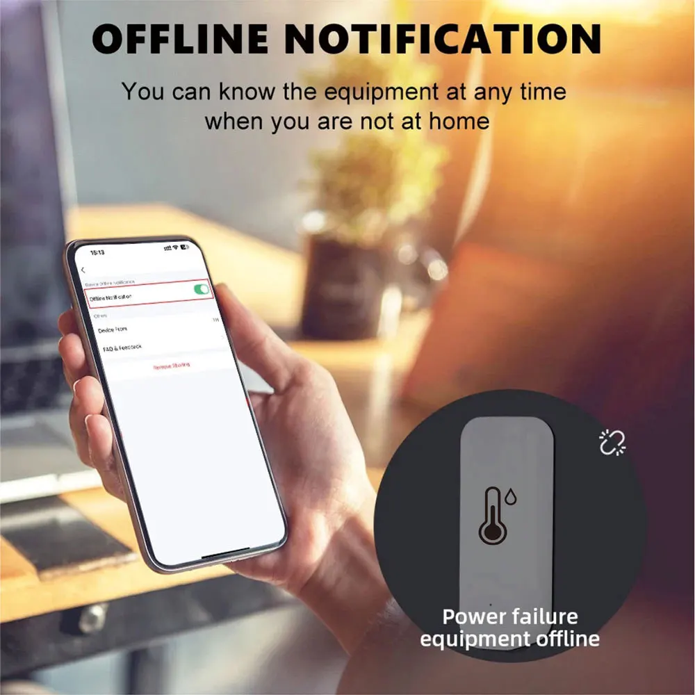 Tuya Smart Zigbee/WiFi Temperatur-Feuchtigkeitssensor Home Connected Thermometer Kompatibel mit Smart Life Alexa Google Assistant