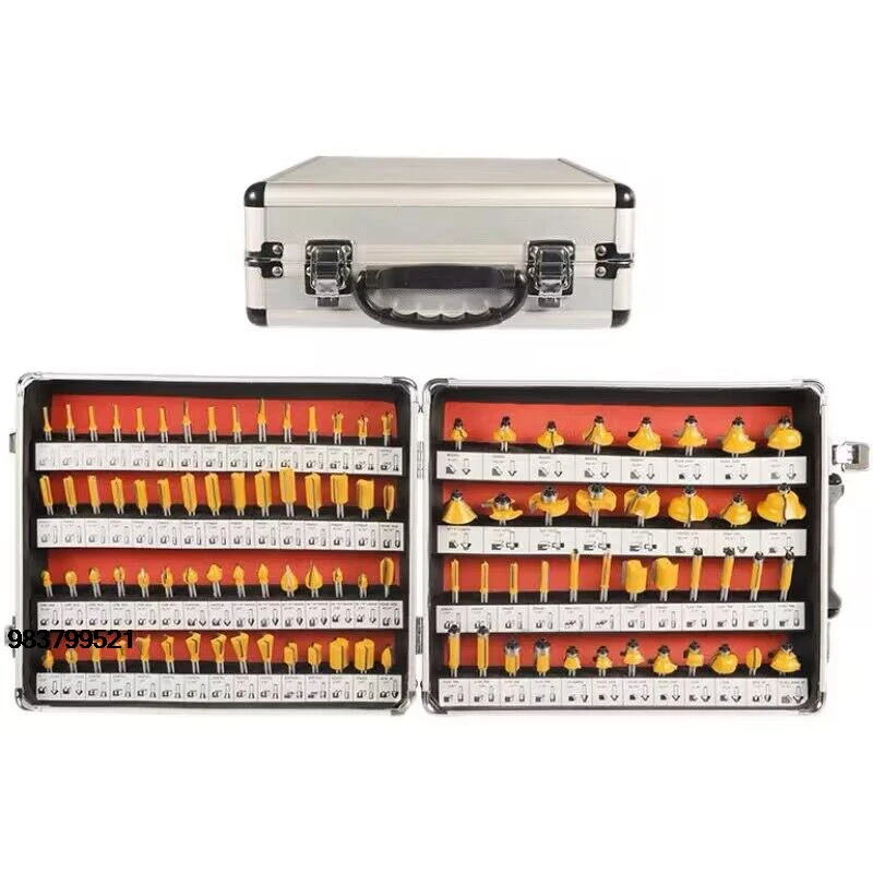 Consummate For Electric Edge Trimmer 100Pcs/set 1/4" Shank 6.35Mm Tungsten Carbide Router Drill Bit Woodworking Router Se NEW