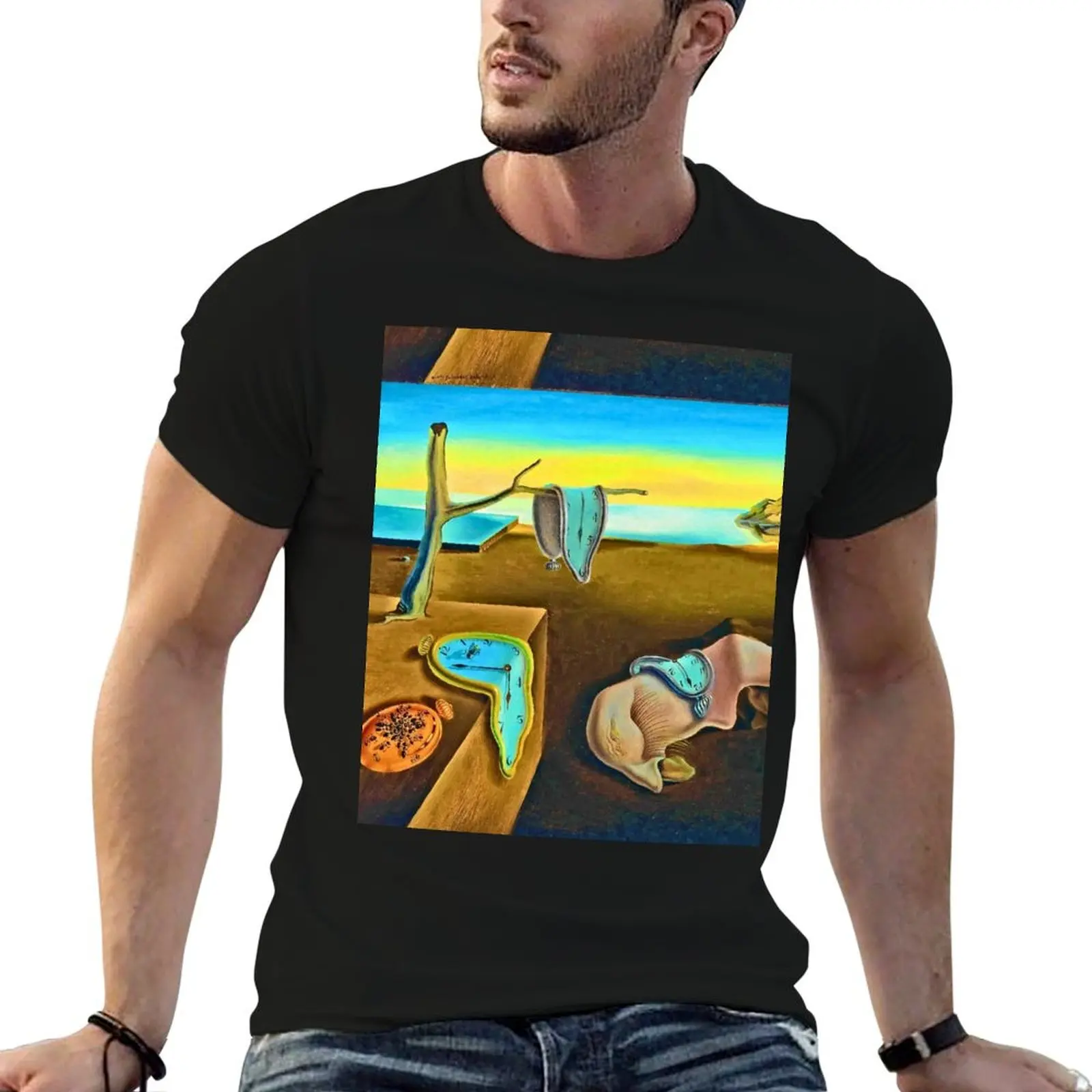 T-shirt The Persistence of Memory de Salvador Dalí (vibrant) T-shirt décontracté basique à manches courtes