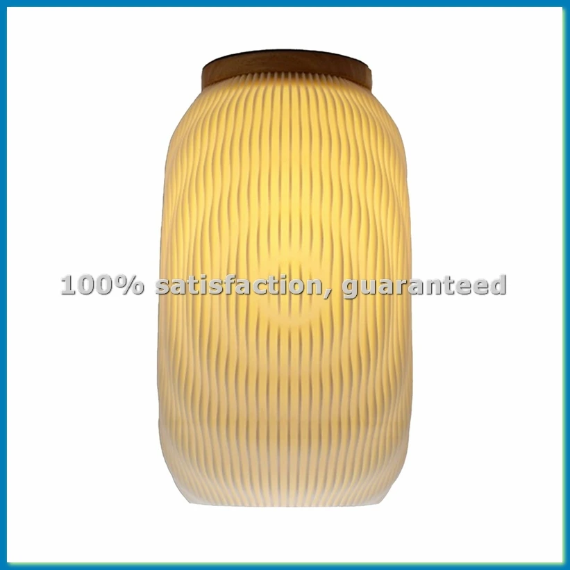 Bedside Lamps for Nightstand Lamp Vintage Striped Small Night Light Lamp for Study & Decoration,Water Ripple-A10G