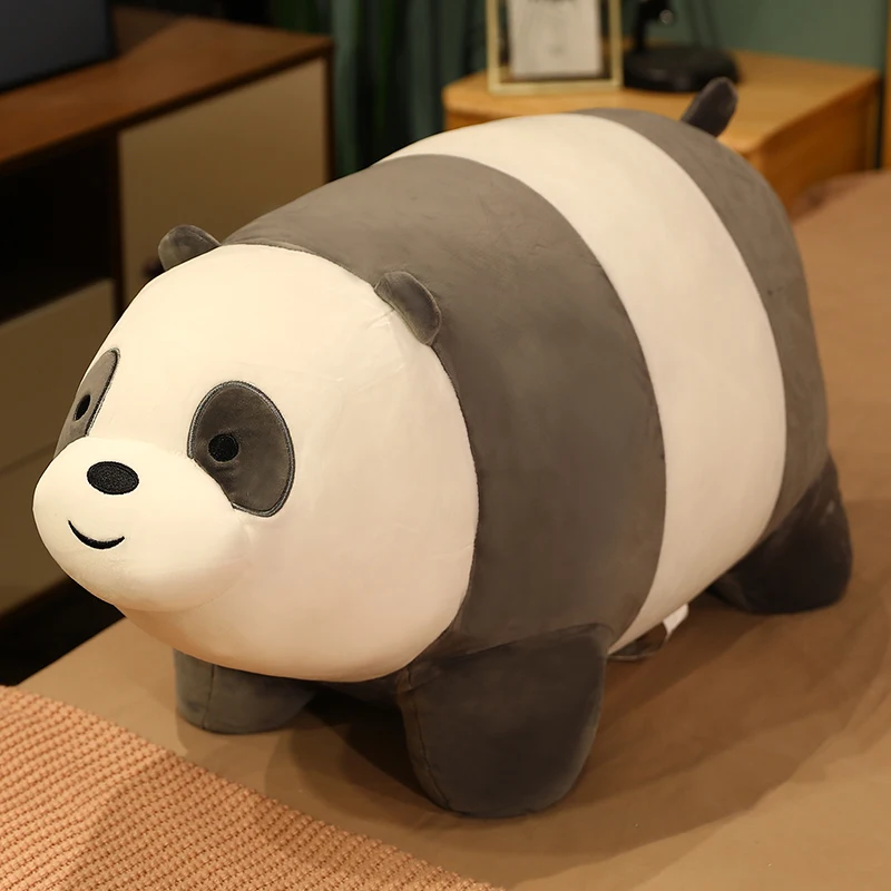 Miniso The Bare Bears Plush Grizzly Panda Ice Bear We Bare Bears Zabawki Wypchana lalka Peluche Dekoracja pokoju Poduszka nocna Prezenty