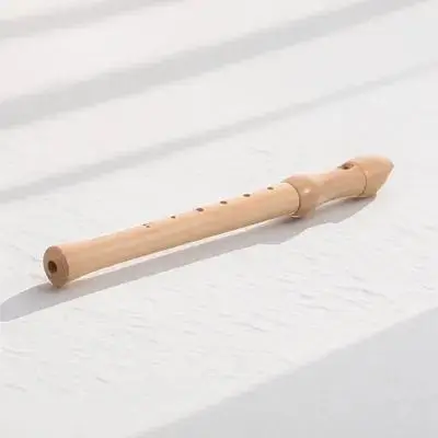

2 Sections Detachable High Pitch Clarinet Musical Instrument For Kids Wood Flute 8 Hole Portable Beginner Student Practice Flute