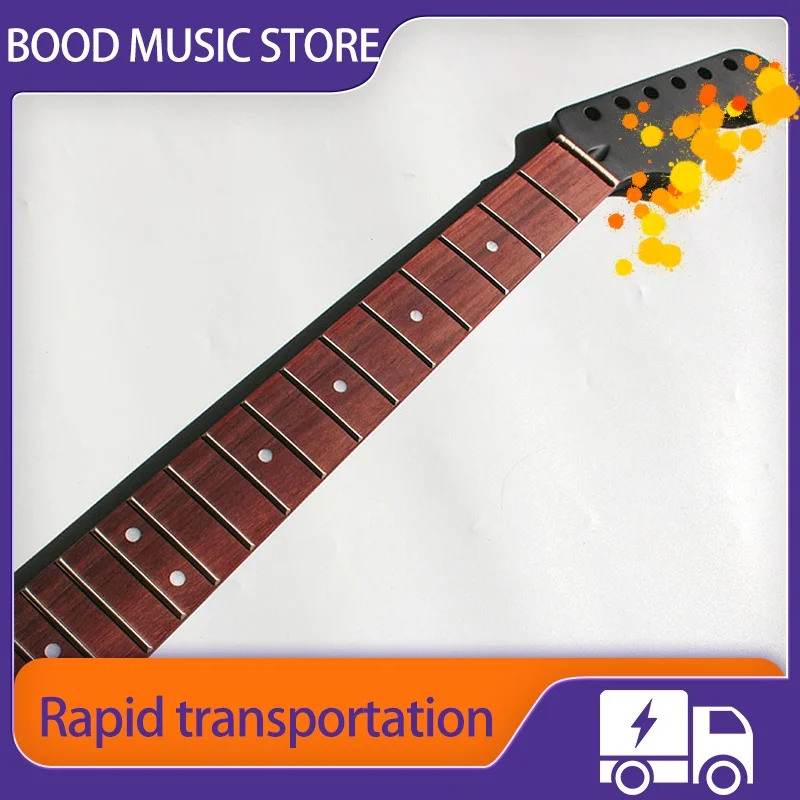 

22 Frets Electric Guitar Neck Indian Rose Wood Fingerboard, Black Head Design,Maple Wood Material Cool Style Neck For FD ST