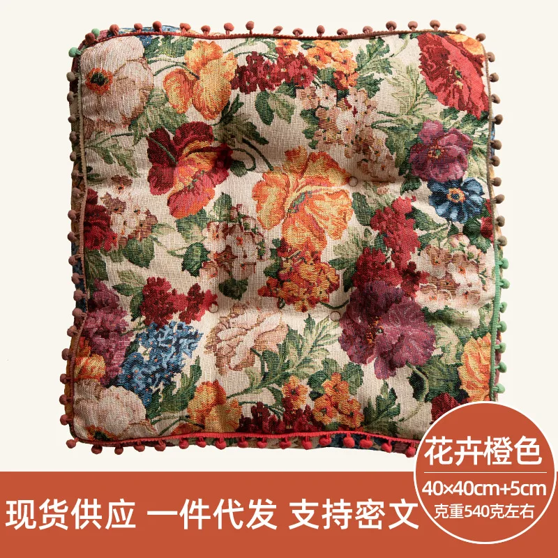 Landelijke stijl, kussen dat niet zakt, huishoudelijk bedkussen, vintage bedrukt, nieuw Chinese stijl stoelkussen, decoratie