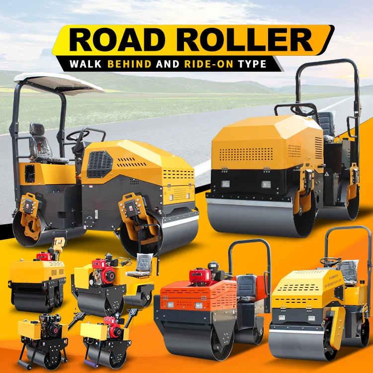 5.5 Ton Road Roller Vibratory Soil Compactor Double Drum Machine For Road Construction And Large Area Soil Compaction Work