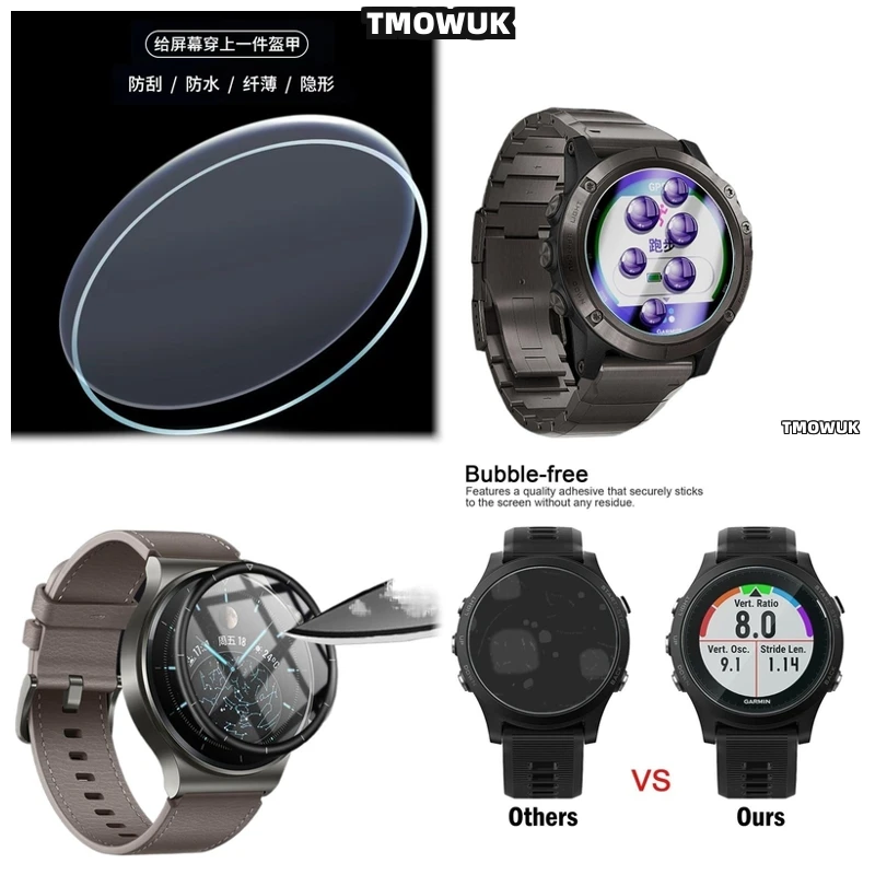 

For Garmin Forerunner 645 735 745 935 945 955 965 970 Fenix 7 7S 7X Pro Tempered Glass Screen Protectors 9H Hardness HD Anti - S