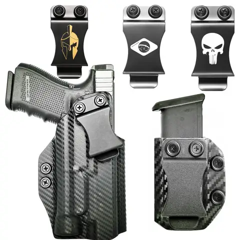 Kydex Inside The Waistband IWB Holster For Glock 17 19 19X 22 23 25 31 32 34 35 45 Mos Gen 3 4 5 Streamlight TLR 1 Flashlight