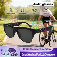 New Smart Bluetooth V5.3 Sunglasses Glasses Call Outdoor Sports Headphones HIFI Black Technology Anti-touch UV For Men And Women