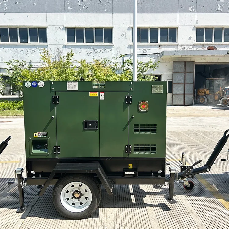 Portable Type ATS Options Water-Cooled Silent Trailer Type Diesel Generator with 30kw-3000kw 50/60Hz 220V/380V ,1500/1800RPM