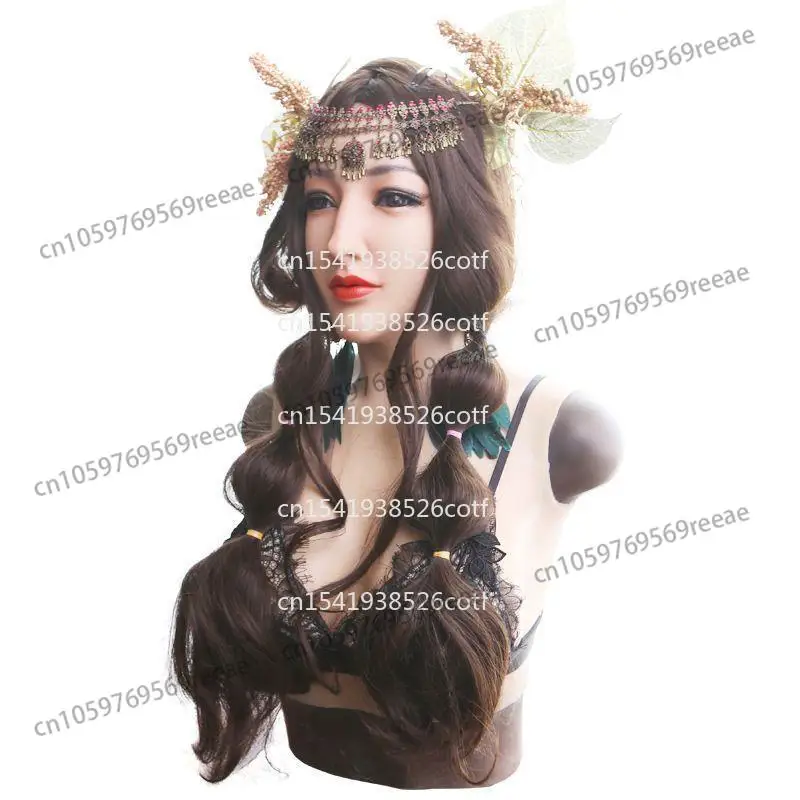 

Маска для взрослых, полнолицевая силиконовая с нагрудным чехлом, маска для лица COS, товары для переодевания D