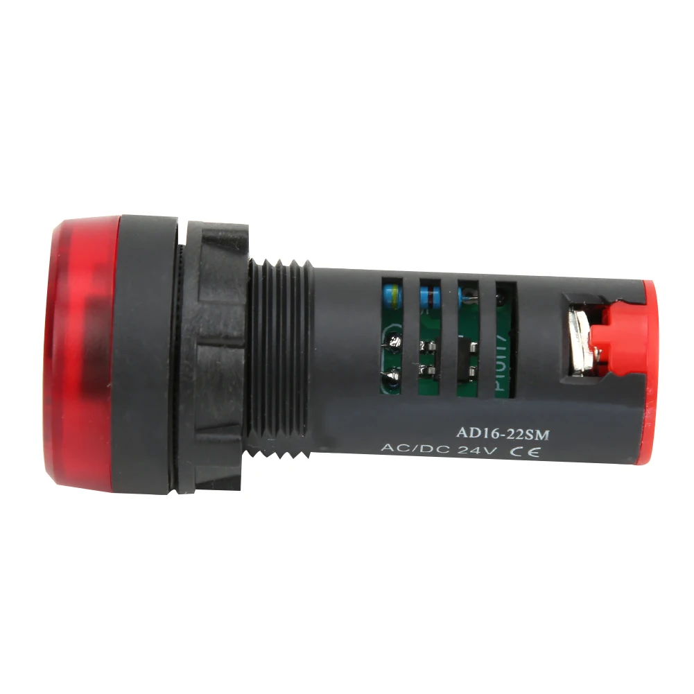 10 قطع بيرم ®   LED الطنان AD16 ‐ 22SM مؤشر إنذار فلاش أحمر مصباح الجرس AC / DC24V