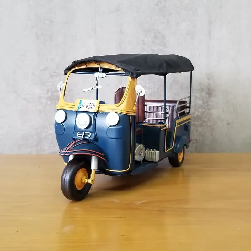 Tuktuk-Model-Toys Gifts Southeast Asia Motorcycle Souvenir Vintage Ornaments Iron Crafts Bar home decoration accessories