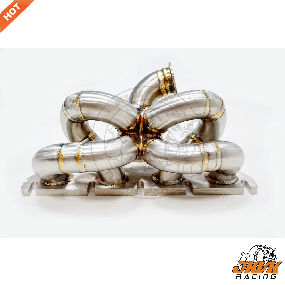 JKVK RACING 42mm OD 3mm Thick SS304 Vband Flange G olf5 EA888 EA113 2.0T T3 Exhaust Turbo Manifold For A3 S3 A5 Q5 A6 TT TTS