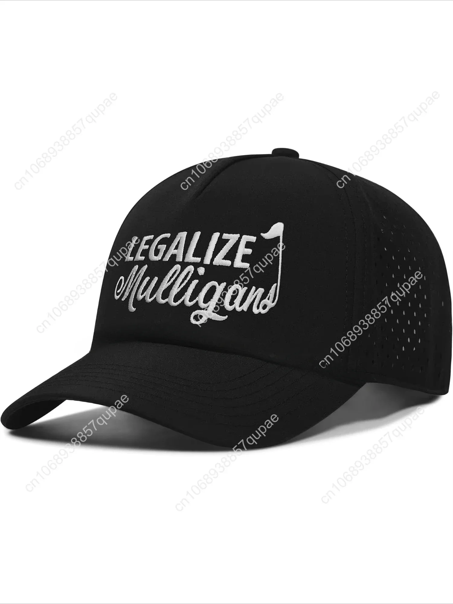 

Funny Golf Hats Funny Golf Gifts for Men,Golf Rope Hat for Men,Legalize Mulligans - Black/White