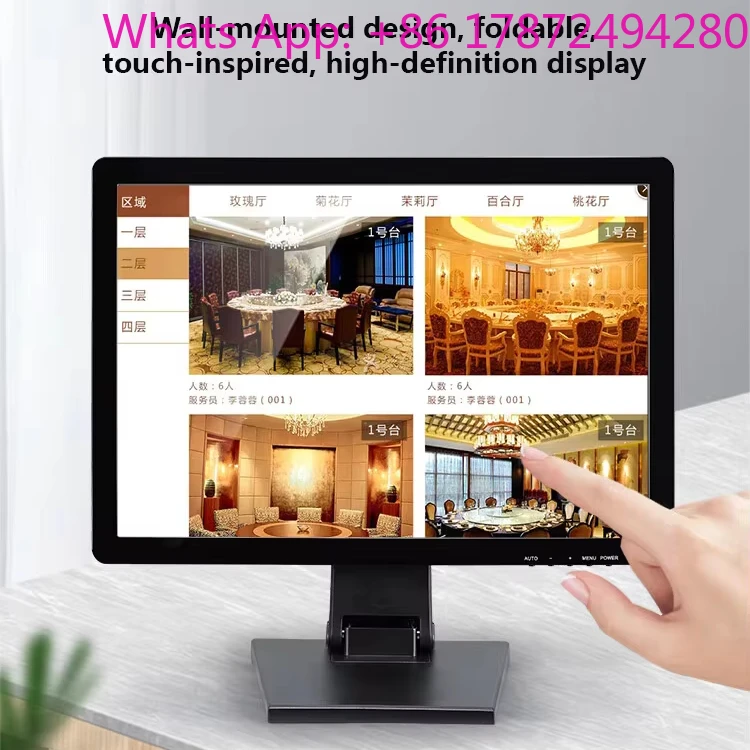 wall-mounted 17-inch industrial thin film transistor LCD panel computer 4-wire resistive