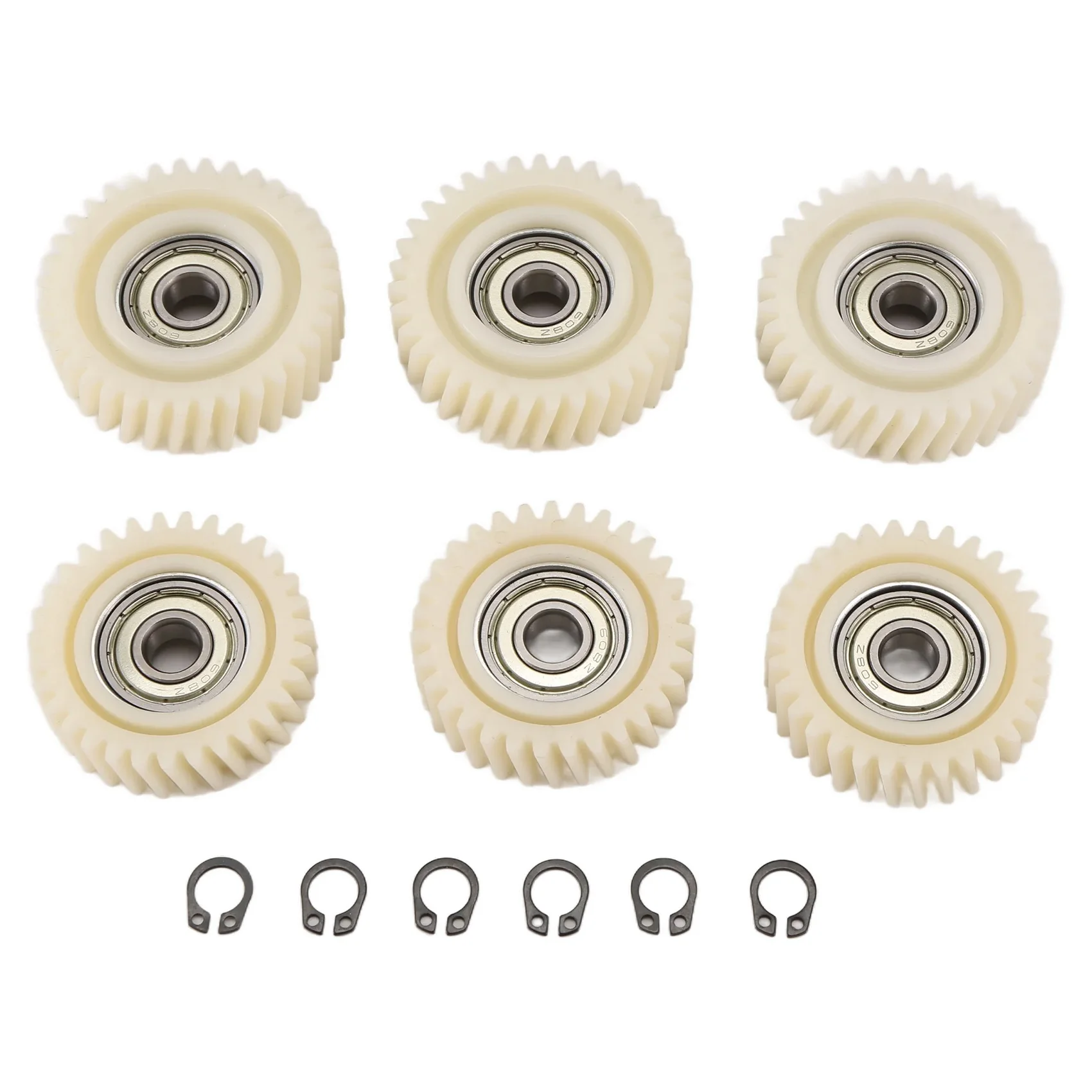 6PCS 47.5x13mm 41.5x11mm Oblique Planetary Gear 35 31 Teeth Helical Gears with 7.94mm Bearings for E-Bike Hub Motor