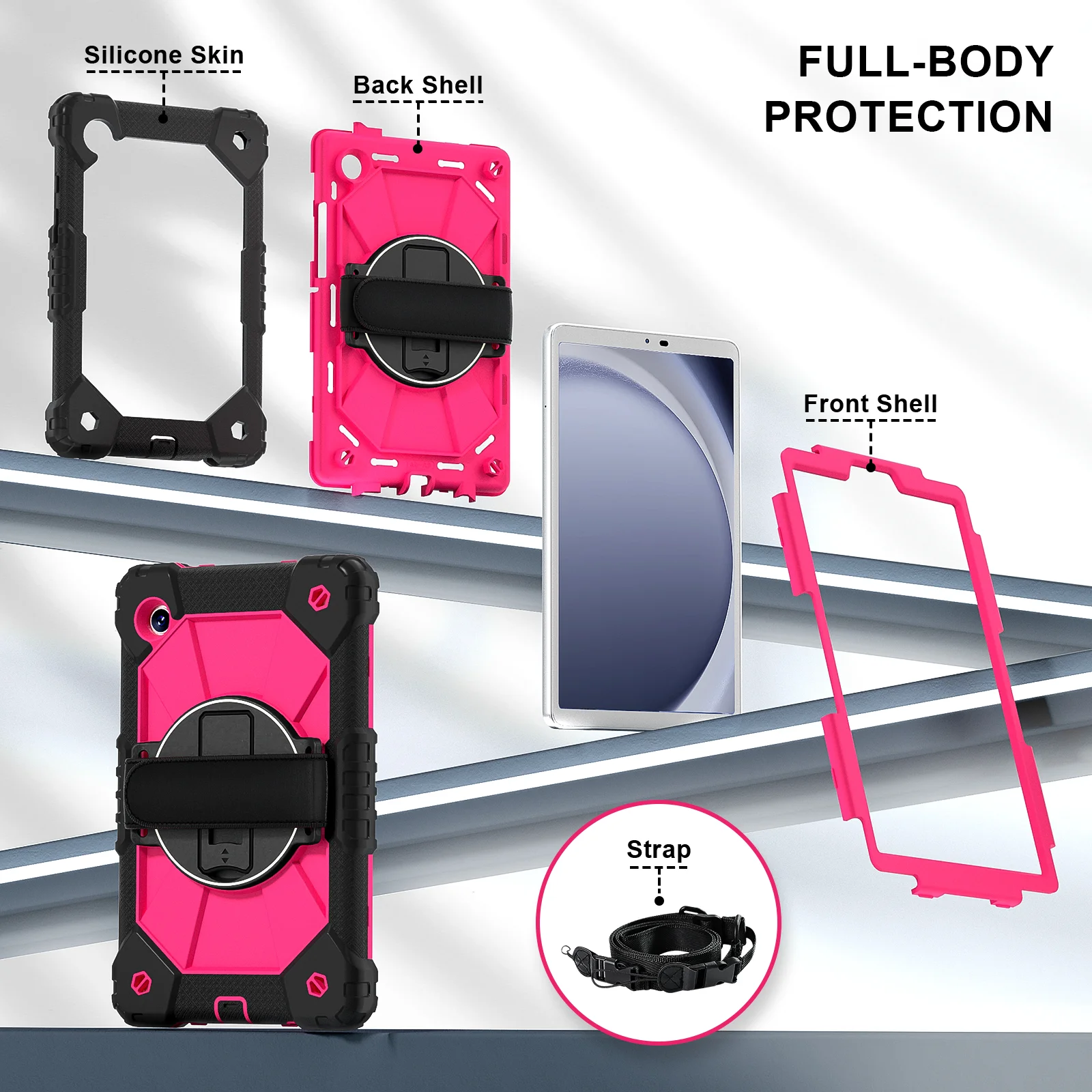 360 Rotating Case Universal For Samsung Tab A11 2025 A9 2023 8.7\