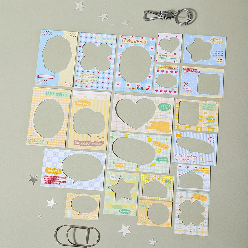 1pack/2pack Heartbeat Freeze Series Border Sticker Pack Versatile Basic Supplies DIY Journal Collage 4 Styles Optional stickers
