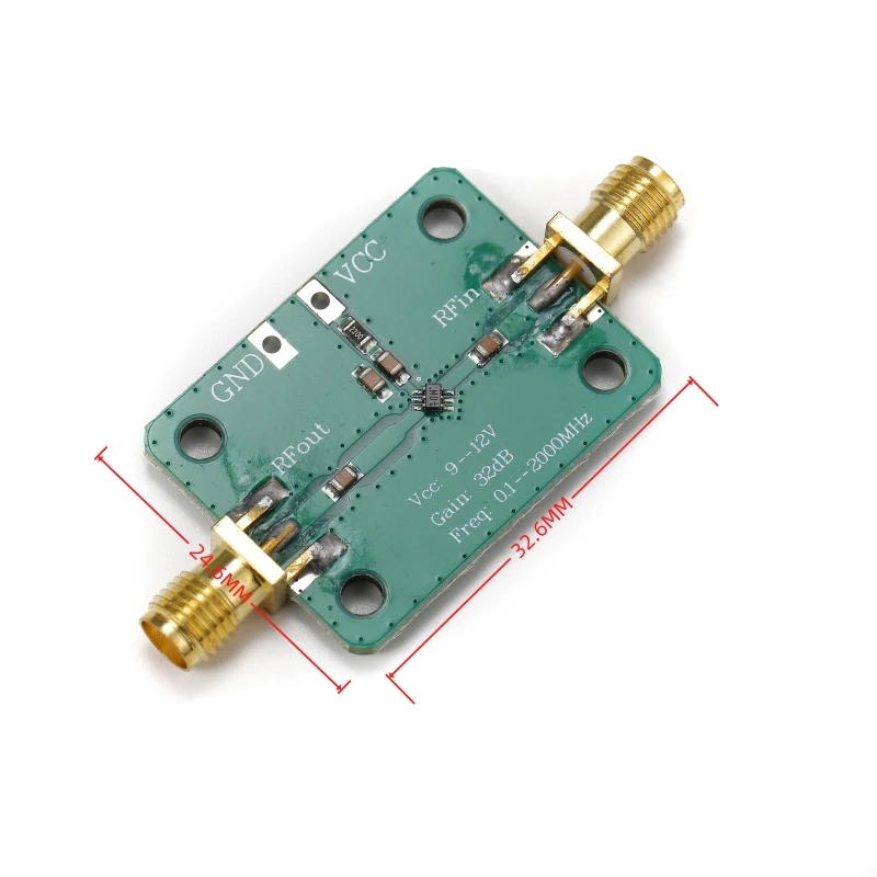 1PCS RF Wideband Amplifier, Low Noise Amplifier Medium Power LNA (0.1-2000 MHz Gain 30dB)