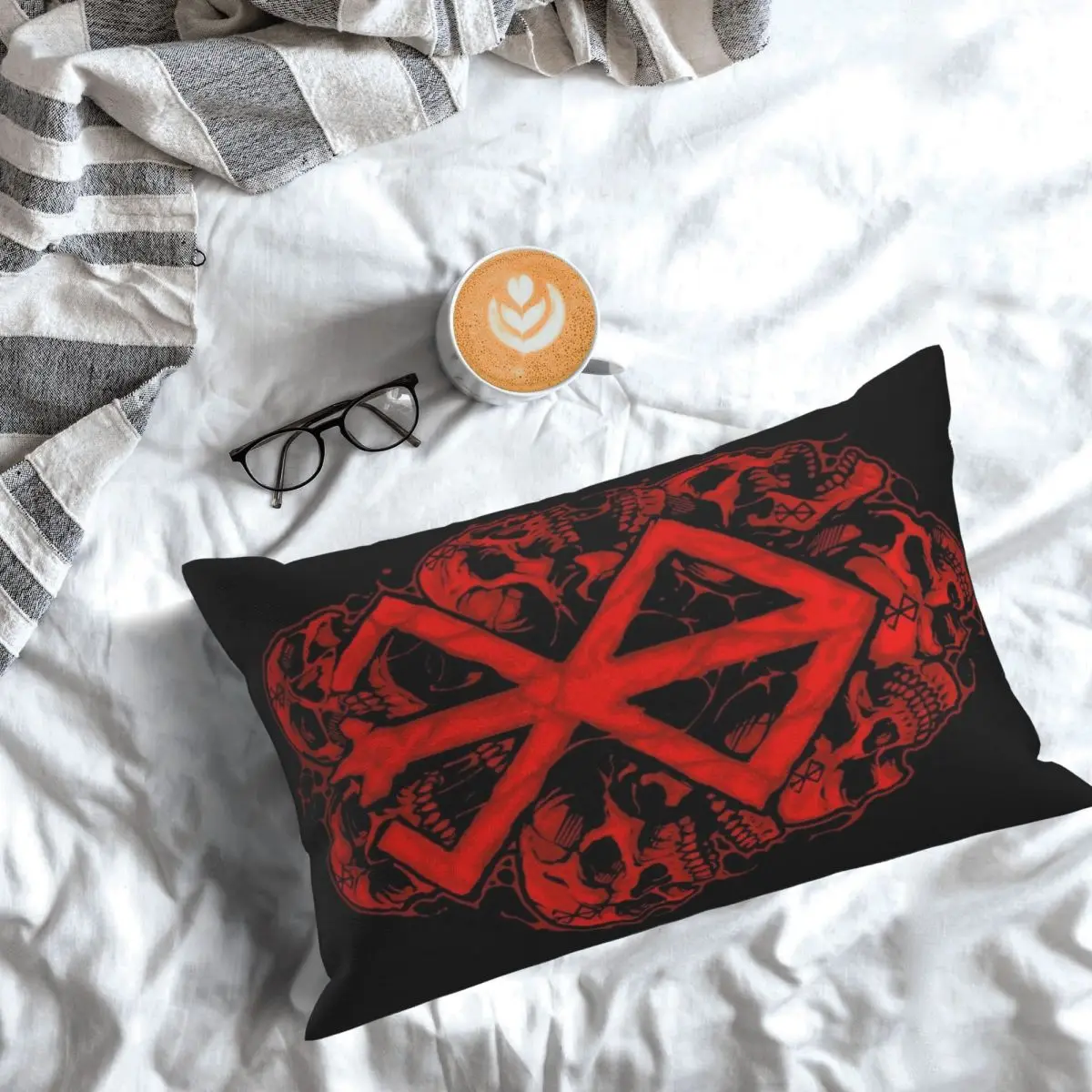 Berserk Sacrifice Mark Demon Sword And Magic Rectangle Pillowcase Cushion Cover Decorative Bedroom Bed Home Comfort Throw Pillow
