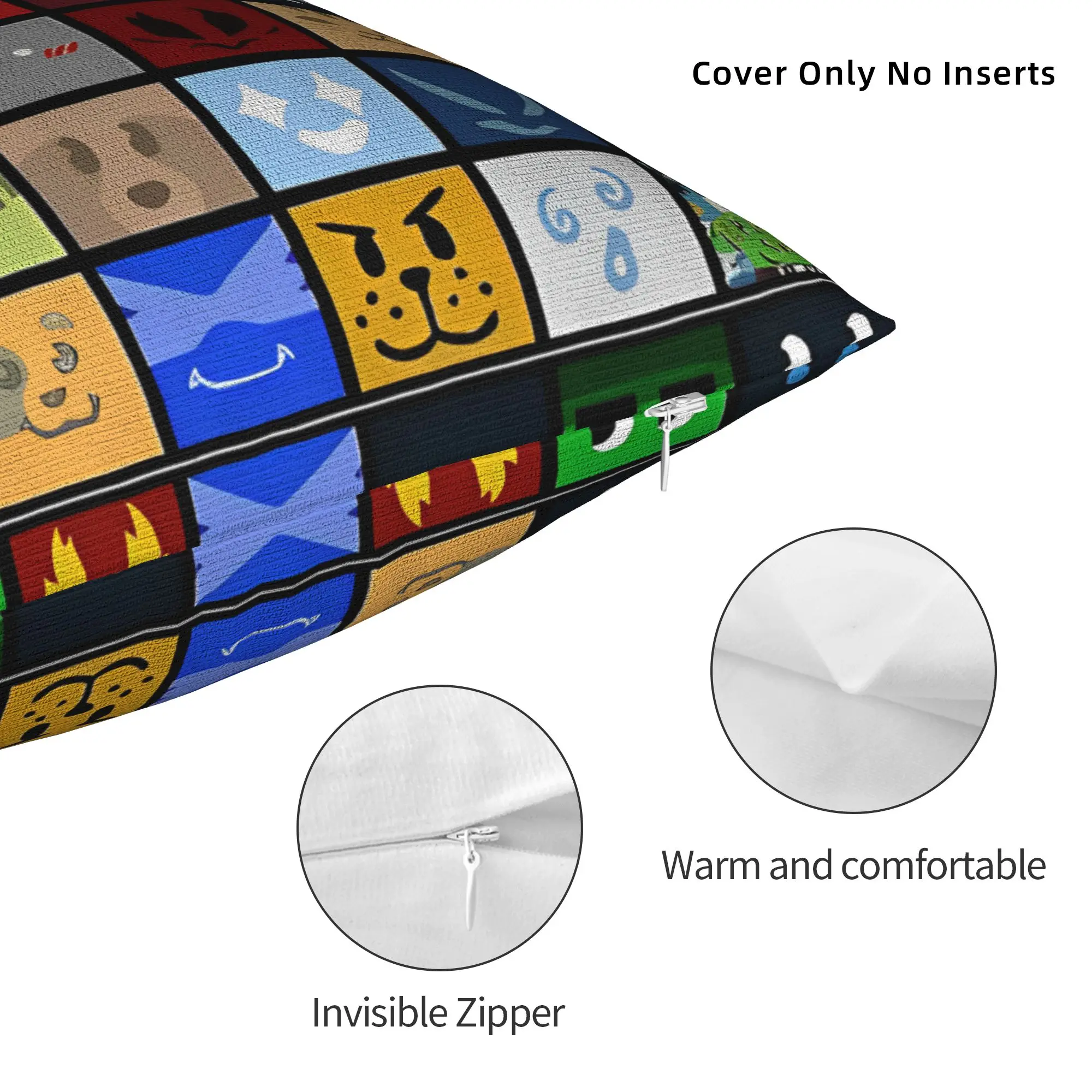 Bee Swarm Simulator Collection BSS Pillowcase Printing Polyester Cushion Cover Decorations Game Pillow Case Cover Home Square