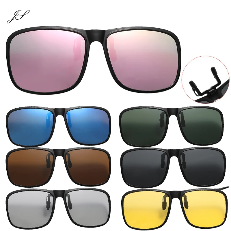 Polarized Flip Up Clip On Sunglasses for Driving Dark UV400 Photochromic Anti Glare Lens SunGlasses Car Driver gafas enduro moto