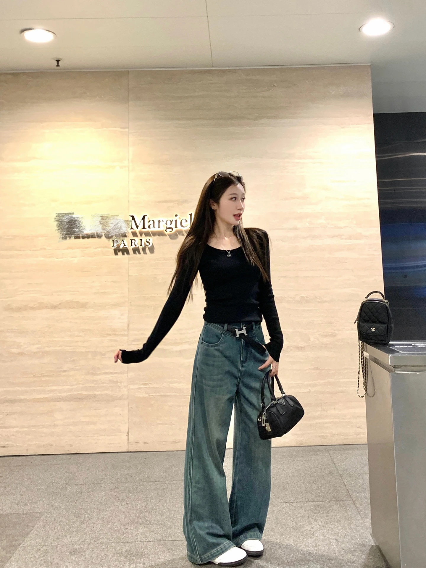 

Fce Lined Wide Leg Jeans Women's Loose High Waist Straight Leg Pants Casual Diary YANUOYU Comfortable Stretch Denim