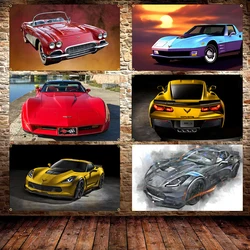90X150CM 3X5Ft Cool C Racing Car Flag Polyester Digital Printing Car Flag Banner For Garage or Out door Decoration Room Decor
