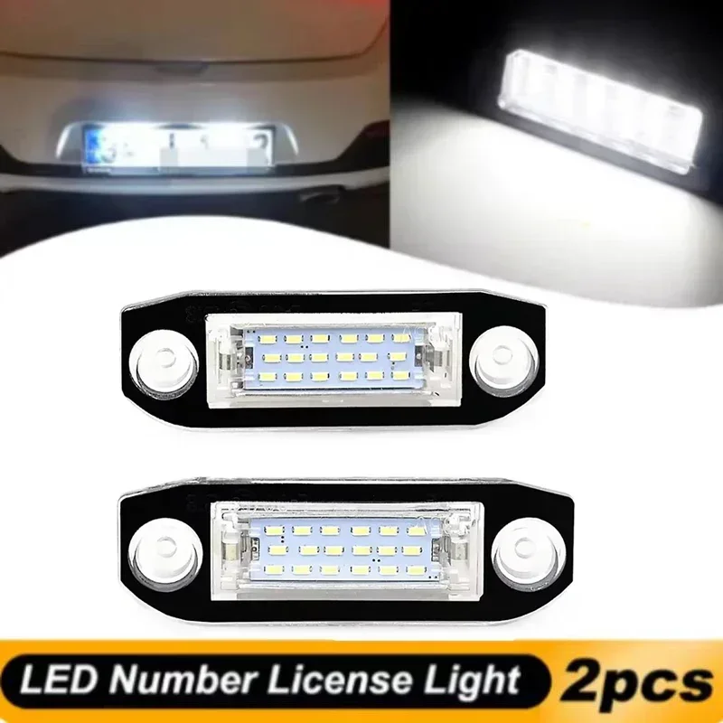 

For Volvo S80 2004-2015 XC90 S40 V60 XC60 S60 C70 V50 XC70 V70 White Canbus ANGRONG LED License Number Plate Light Lamps