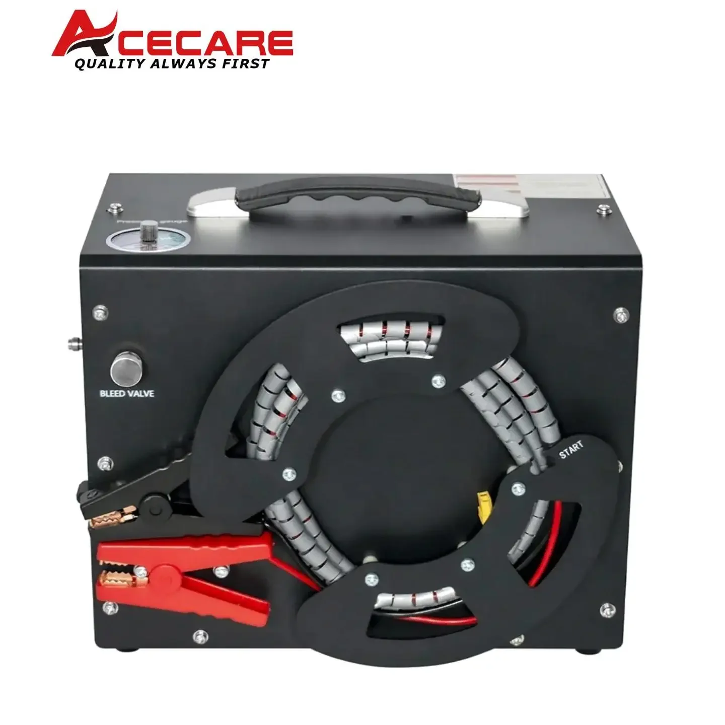 ACECARE 300Bar 12V 110V 220V PCP Luchtcompressor 4500Psi Hogedruk Luchtcompressor met Draadspoel 12V Adapter Auto-stop