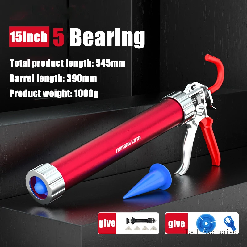 5 Bearing Soft Glue Gun Structure New Style Multifunctional Manual Caulking Glass Glue Guns Finishing Tools Silicone gun