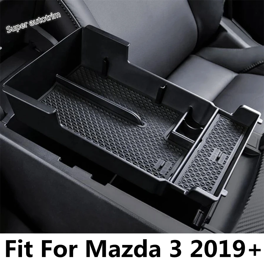 

Central Control Container Storage Box Multifunction Coin Phone Holder Tray For Mazda 3 2019 - 2024 Plastic Interior Accessories