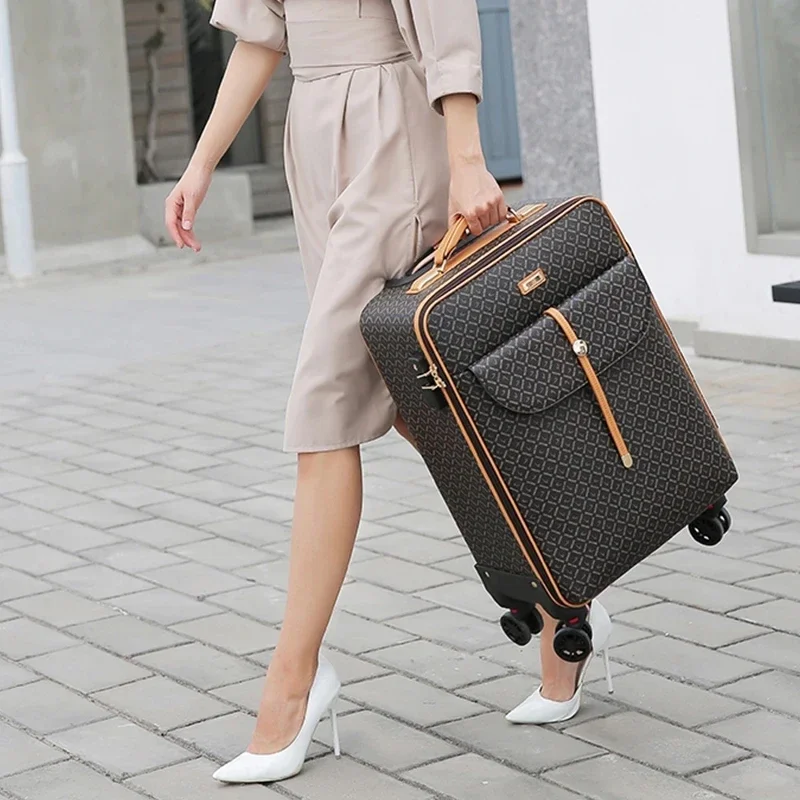 Fashion Vintage Suit Luggage With Handbag 16 Inch Suitcase 20/24/28 Inch Roller Trolley Case High Quality Business Travel Bags